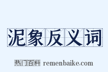 泥象反义词是什么意思的图片